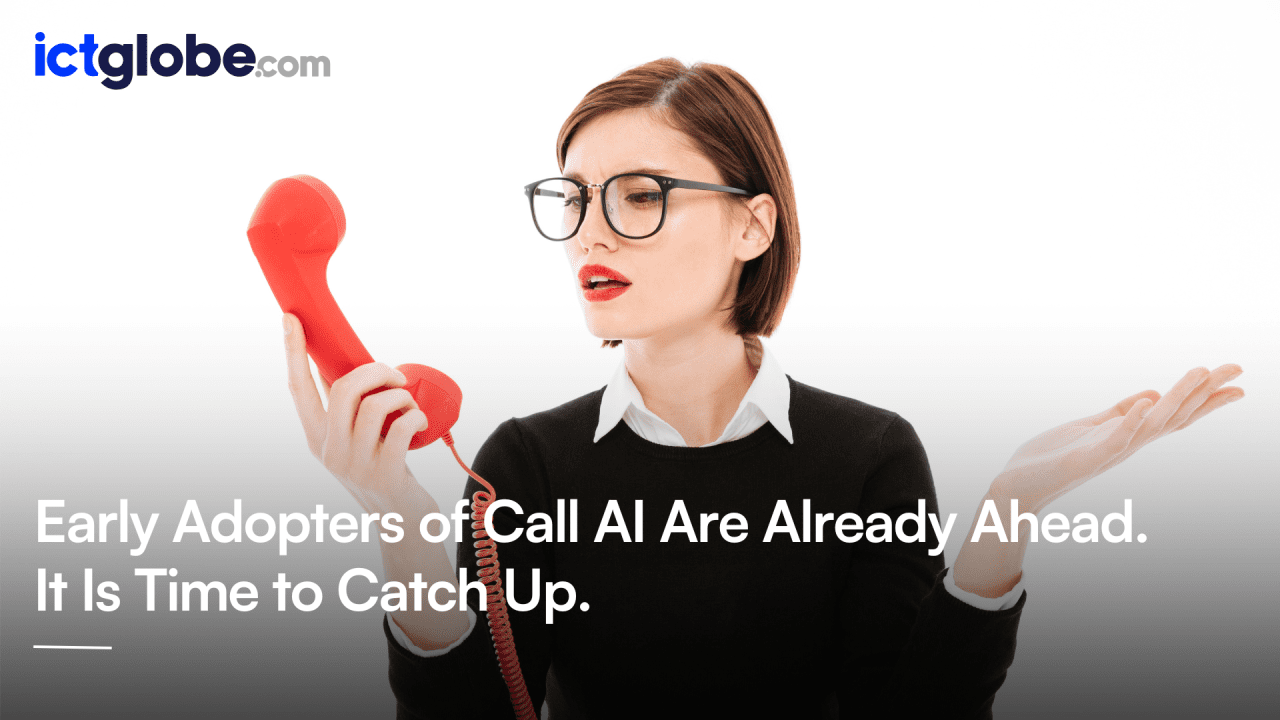 woman with glasses holding a red phone looking confused
